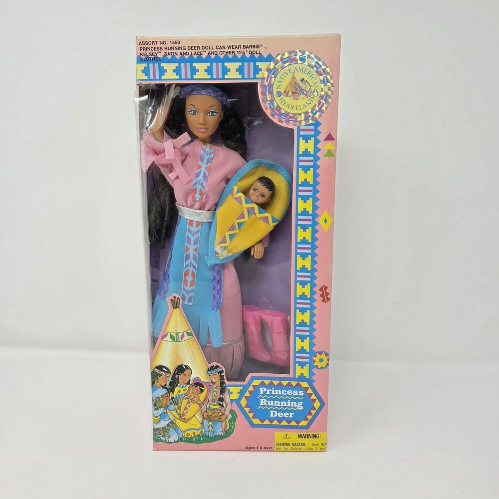 1994 Kid Kore Princess Running Deer NIB Native American Heartland Doll Papoose